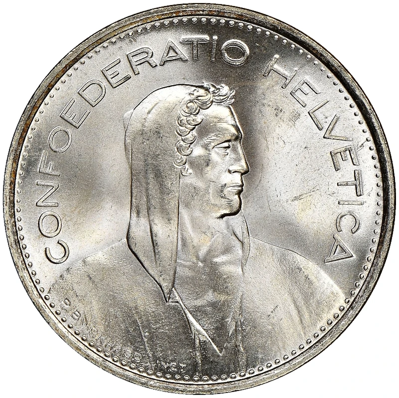 5 Francs (small type)