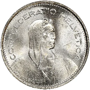 5 Francs (small type)